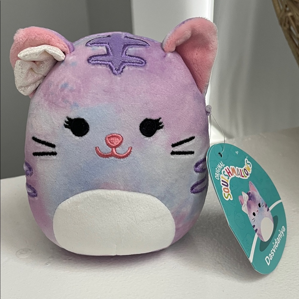 Squishmallows Lavender and Pink Cat Plush